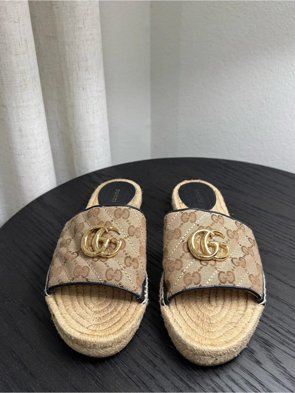 Gucci Matelasse Pilar GG Canvas Espadrille Sandals 39
